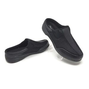Propet Women Mules Shoes Washable Walker Slide WCS001M Mule Black Mesh, 6.5 US